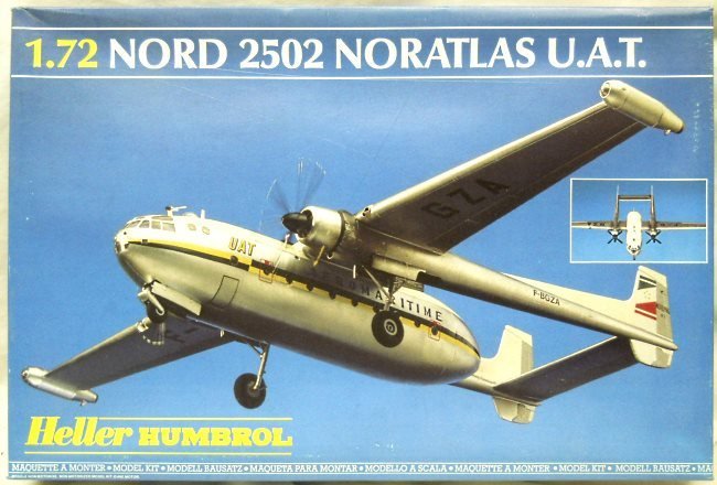 Heller 1/72 Nord 2502 Noratlas UAT Airlines, 80313 plastic model kit